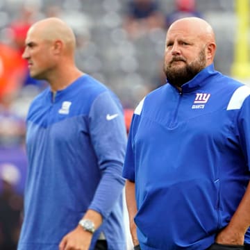 New York Giants head coach Brian Daboll and offensive coordinator Mike Kafka 