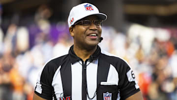 Feb 13, 2022; Inglewood, CA, USA; NFL referee Ron Torbert during the Cincinnati Bengals game against the Los Angeles Rams in Super Bowl LVI at SoFi Stadium.