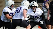 TCU Offensive lineman at practice, 08/03/2025