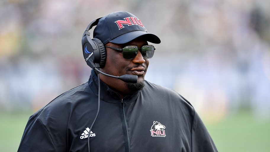 Norther Illinois coach Thomas Hammock shared his thoughts about the NCAA transfer portal and the NIL era of college football. | Matt Cashore-Imagn Images