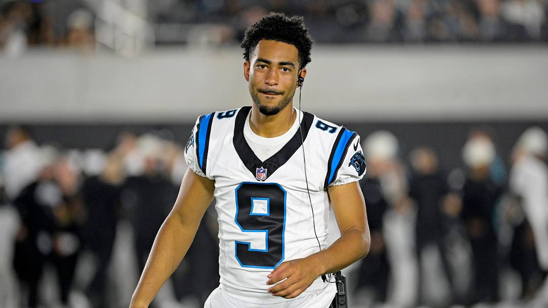 Carolina Panthers quarterback Bryce Young (9) during the third quarter 