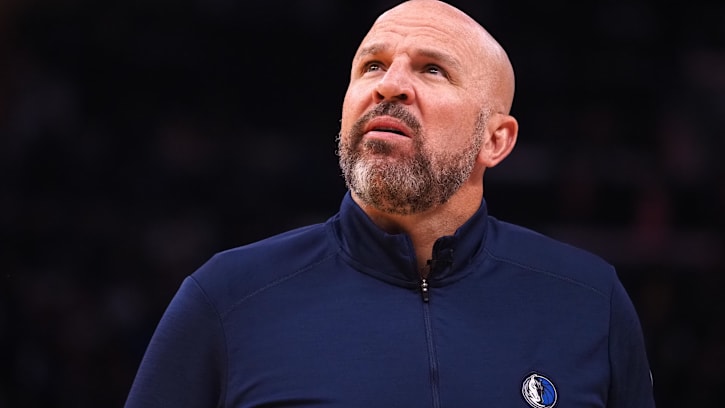 Feb 27, 2022; San Francisco, California, USA; Dallas Mavericks head coach Jason Kidd on the court