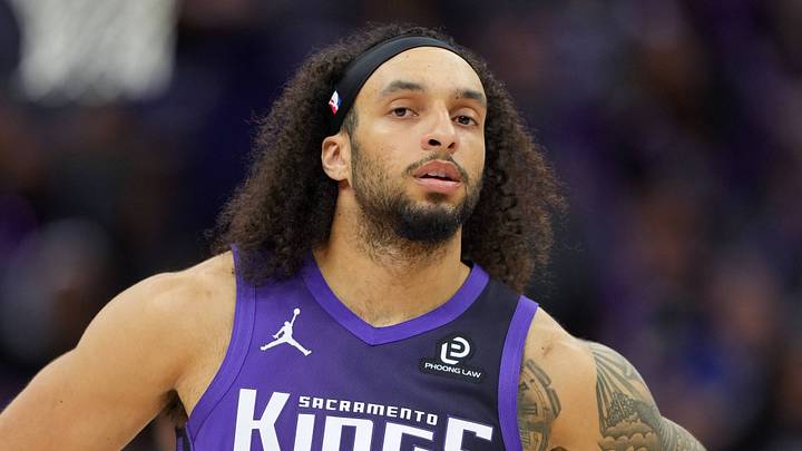 Apr 3, 2026; Sacramento, California, USA; Sacramento Kings guard Devin Carter (22) during the third quarter against the New Orleans Pelicans at Golden 1 Center. Mandatory Credit: Darren Yamashita-Imagn Images