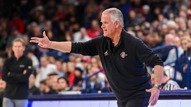 San Diego State head coach Brian Dutcher.