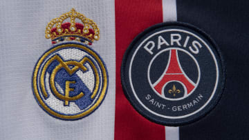 The Real Madrid and Paris Saint-Germain Club Badges