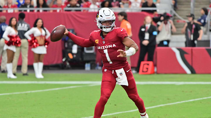 Kyler Murray throws the ball against the Los Angeles Rams in Week 2.