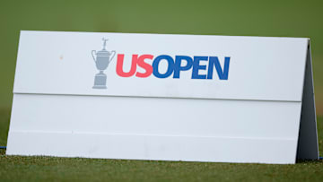 A general view of a U.S. Open range marker