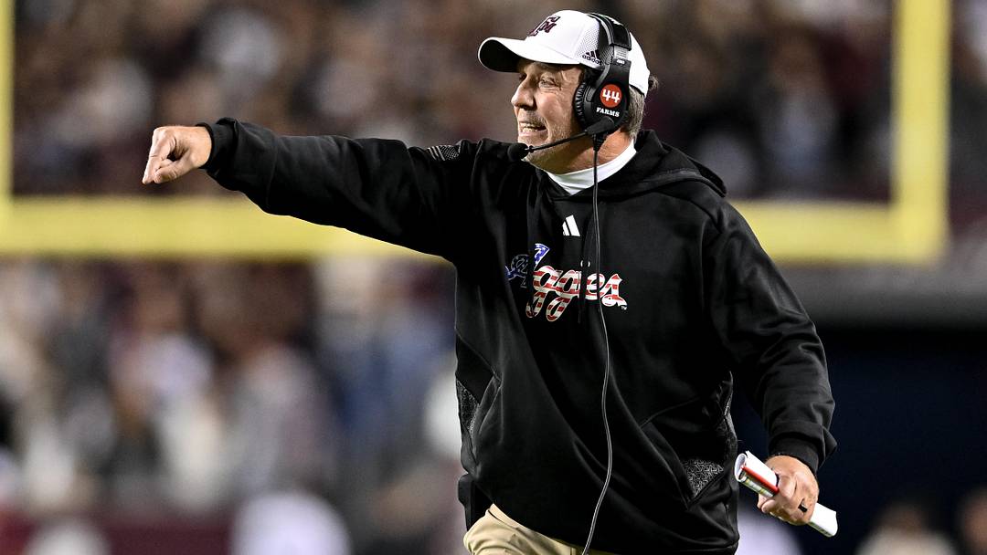 Nov 11, 2023; College Station, Texas, USA; Texas A&M Aggies head coach Jimbo Fisher reacts to a