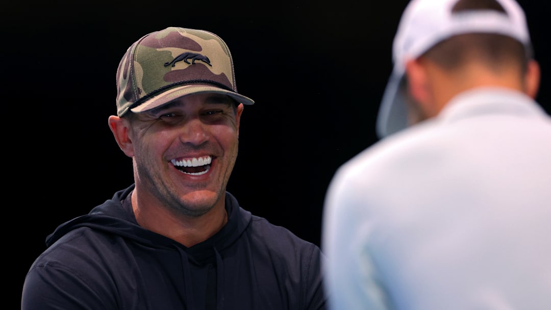 Brooks Koepka, shown at a 2025 TGL event, was a topic of conversation after the TGL Season 2 opener Sunday.