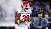 Dec 26, 2024; Phoenix, AZ, USA; Rutgers Scarlet Knights linebacker Dariel Djabome (28) against the Kansas State Wildcats during the Rate Bowl at Chase Field. Mandatory Credit: Mark J. Rebilas-Imagn Images