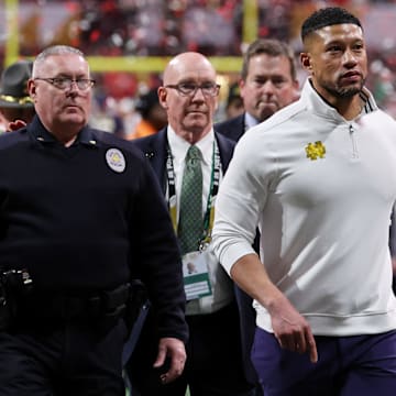 Notre Dame lost to Ohio State, 34-23, in the CFP national title game. 
