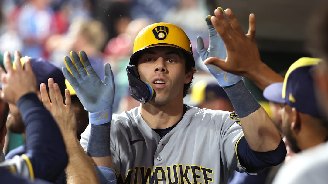 Christian Yelich - Milwaukee Brewers v Philadelphia Phillies