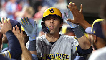 Christian Yelich - Milwaukee Brewers v Philadelphia Phillies