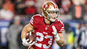 49ers RB Christian McCaffrey missed all but four games last season due to injuries. 