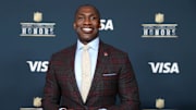  NFL former player Shannon Sharpe arrives on the red carpet prior to the 6th Annual NFL Honors at Wortham Theater. 
