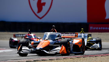 Christian Lundgaard, Rahal Letterman Lanigan Racing, trails Colton Herta, Andretti Global, and Alexander Rossi, Arrow McLaren, IndyCar
