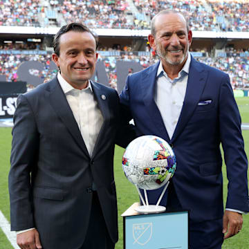 Liga MX President Mikel Arriola and Major League Soccer Commissioner Don Garber.