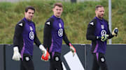Die drei DFB-Keeper beim Training