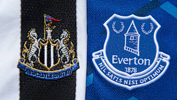 The Newcastle United and Everton Club Badges