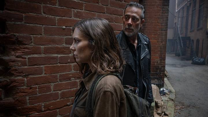 Lauren Cohan as Maggie Rhee, Jeffrey Dean Morgan as Negan in The Walking Dead: Dead City season 3 episode 1 