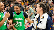 Clark and the Fever hosted Brazil at Iowa's Carver-Hawkeye Arena on Sunday.