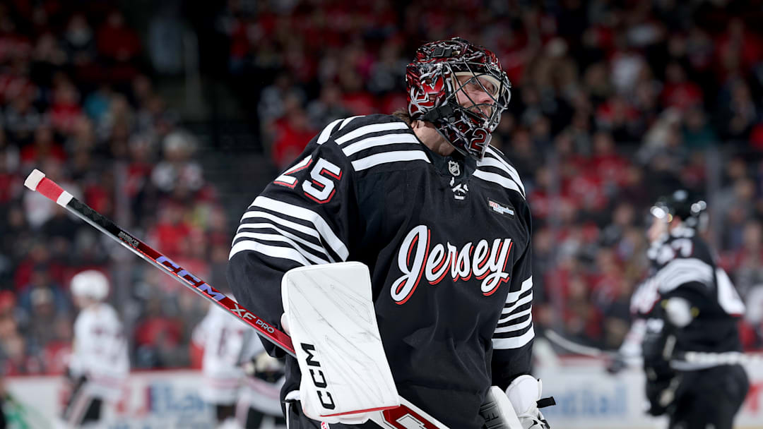 Devils goalie Jacob Markstrom (#25)