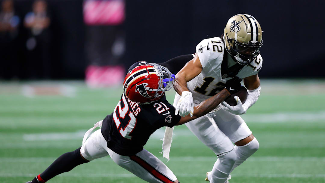 Chris Olave brings in a reception