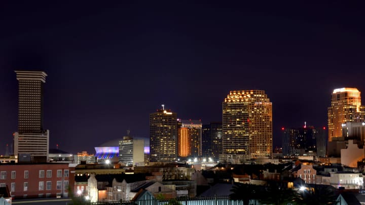 Jan 30, 2013; New Orleans, LA, USA; General view of the downtown New Orleans skyline in advance of