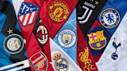 The Club Badges of the 12 European Super League teams