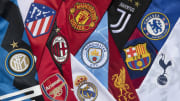 The Club Badges of the 12 European Super League teams