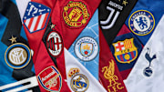 The Club Badges of the 12 European Super League teams