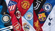 The Club Badges of the 12 European Super League teams