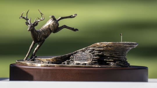 The winner of the John Deere Classic gets this trophy plus $1,440,000.