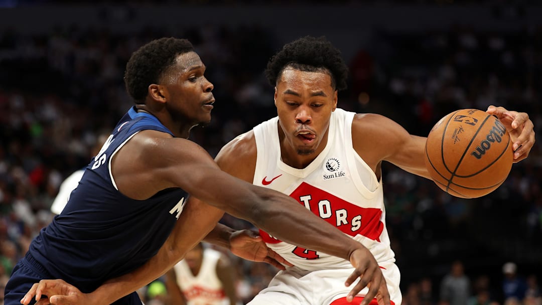 Scottie Barnes, Toronto Raptors and Anthony Edwards, Minnesota Timberwolves