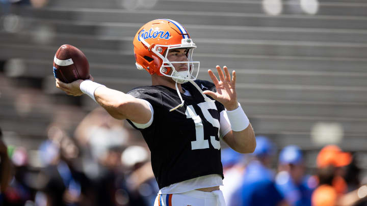 Florida Gators quarterback Graham Mertz will look to lead his team past the Florida Gators.