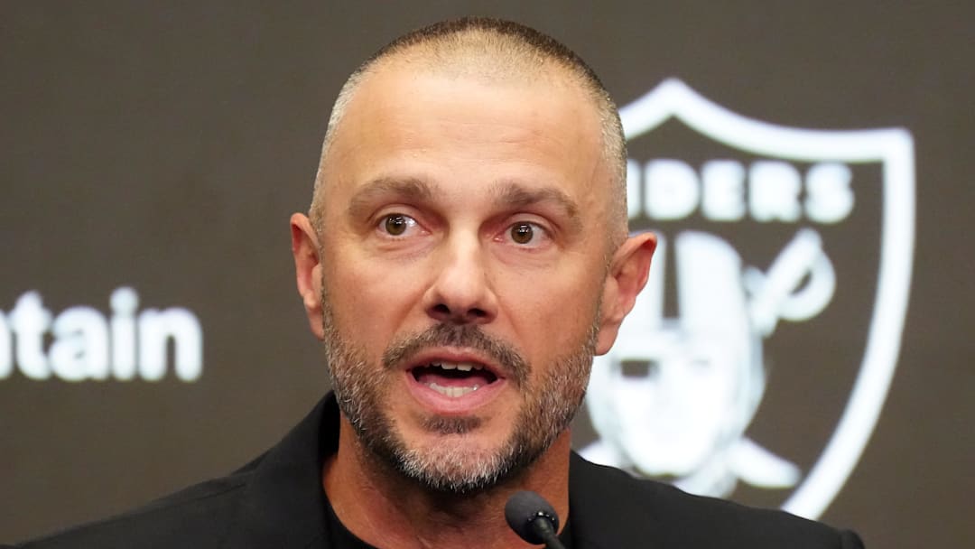 Las Vegas Raiders general manager John Spytek at press conference.