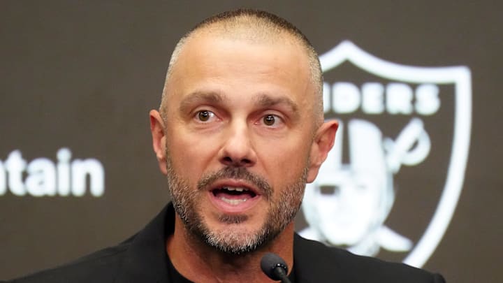 Las Vegas Raiders general manager John Spytek at press conference.