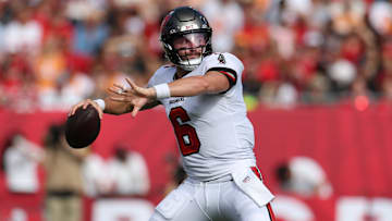 Tampa Bay Buccaneers quarterback Baker Mayfield is second in the odds to win the MVP. 