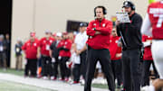 Nov 9, 2024; Bloomington, Indiana, USA; Indiana Hoosiers head coach Curt Cignetti looks on in the game against the Michigan Wolverines at Memorial Stadium. Mandatory Credit: Trevor Ruszkowski-Imagn Images