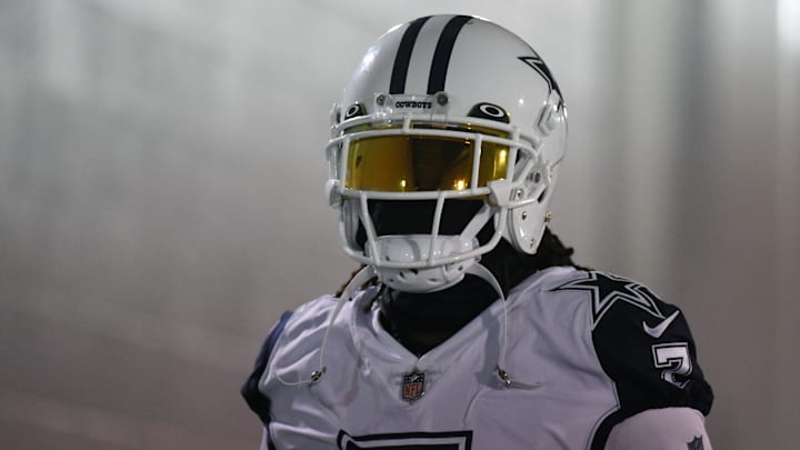 Dallas Cowboys cornerback Trevon Diggs takes the field before the game against the Tennessee Titans.