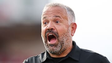 Nebraska football head coach Matt Rhule yells during game