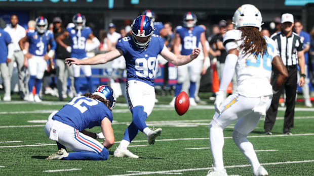 New York Giants place kicker Jude McAtamney 