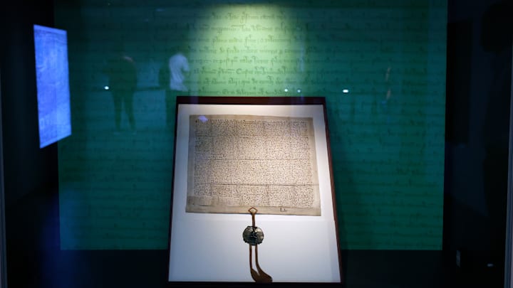 One of Four Copies Of 13th Century Magna Carta On Show At London's Guildhall One of Four Copies Of 13th Century Magna Carta On Show At London's Guildhall