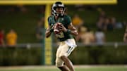 Sep 1, 2018; Waco, TX, USA; Baylor Bears quarterback Jalan McClendon (19) in action during the game against the Abilene Christian Wildcats at McLane Stadium. Mandatory Credit: Jerome Miron-Imagn Images