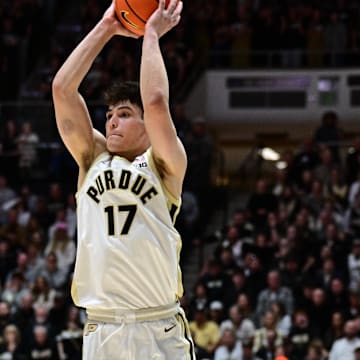 Purdue Boilermakers guard Omer Mayer (17) passes the ball