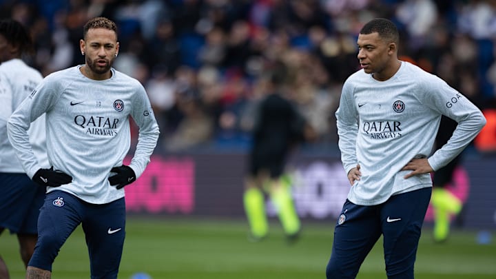 Neymar y  Kylian Mbappé