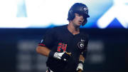 Georgia's Charlie Condon (24) rounds the bases after hitting a home run during Game 3 of the Super NCAA Regional against NC State at Foley Field on Monday, June 10, 2024 in Athens, Ga. NC State won 8-5.