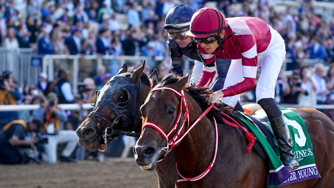 Forever Young held off Sierra Leone to win Saturday's $7 million Breeders' Cup Classic at Del Mar.