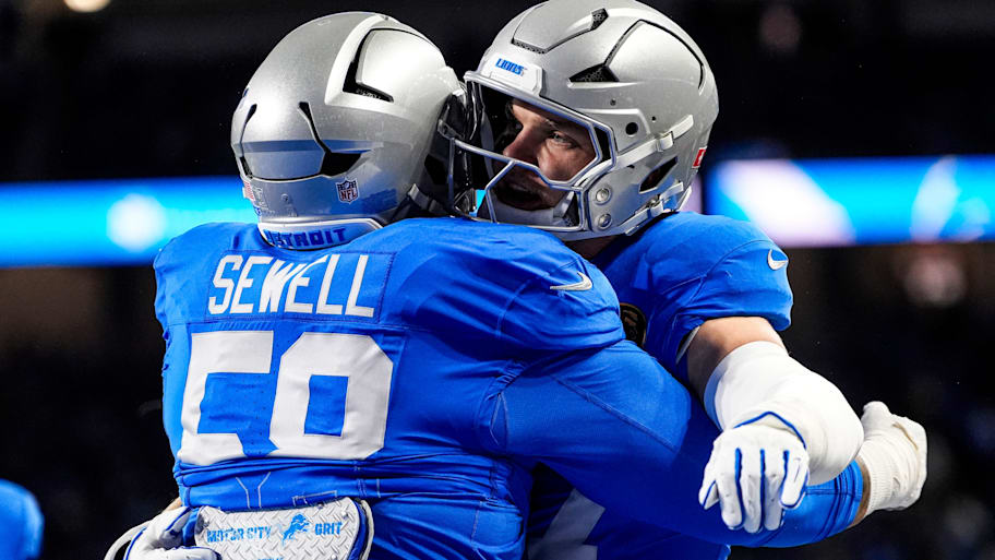 Detroit Lions offensive tackle Penei Sewell and defensive end Aidan Hutchinson
