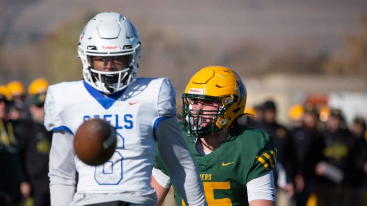 Bishop Gorman vs. Bishop Manogue at the Nevada high school  football state championship game on Nov. 19, 2022.